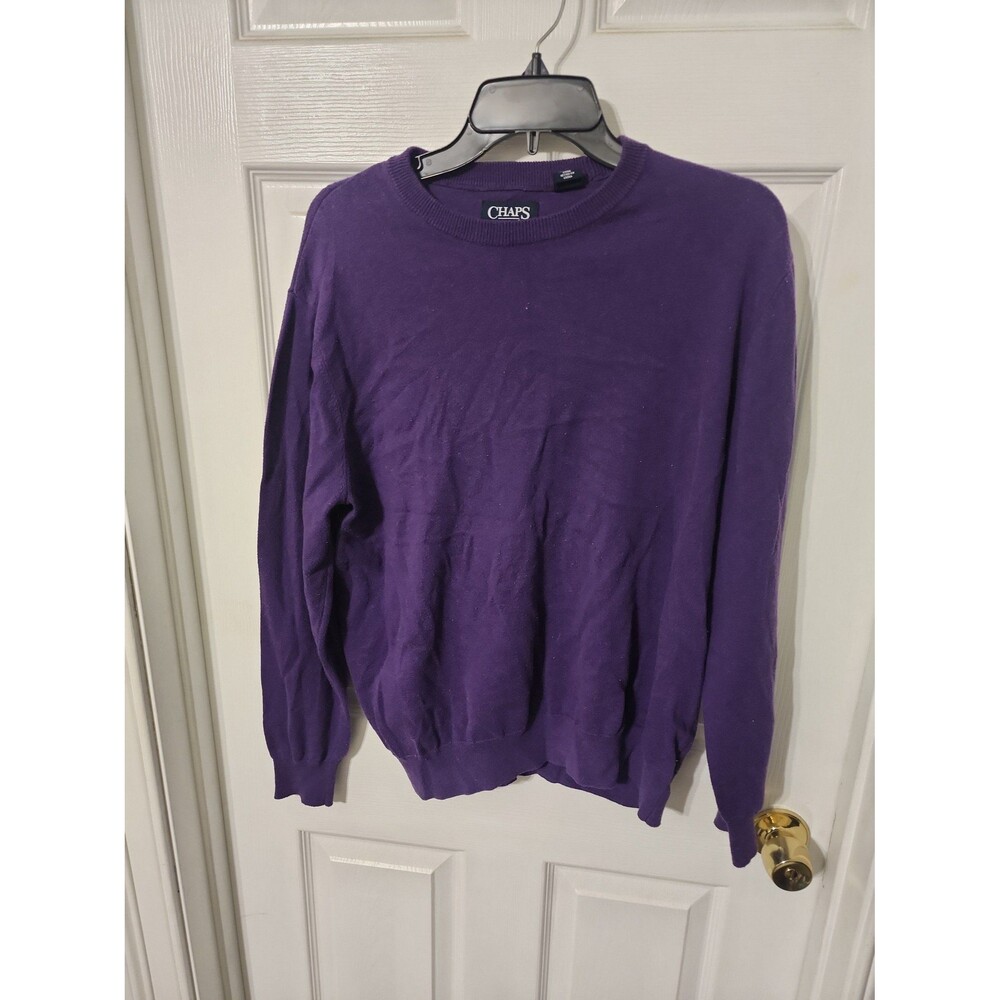 Chaps Men's Deep Purple Crewneck Sweater